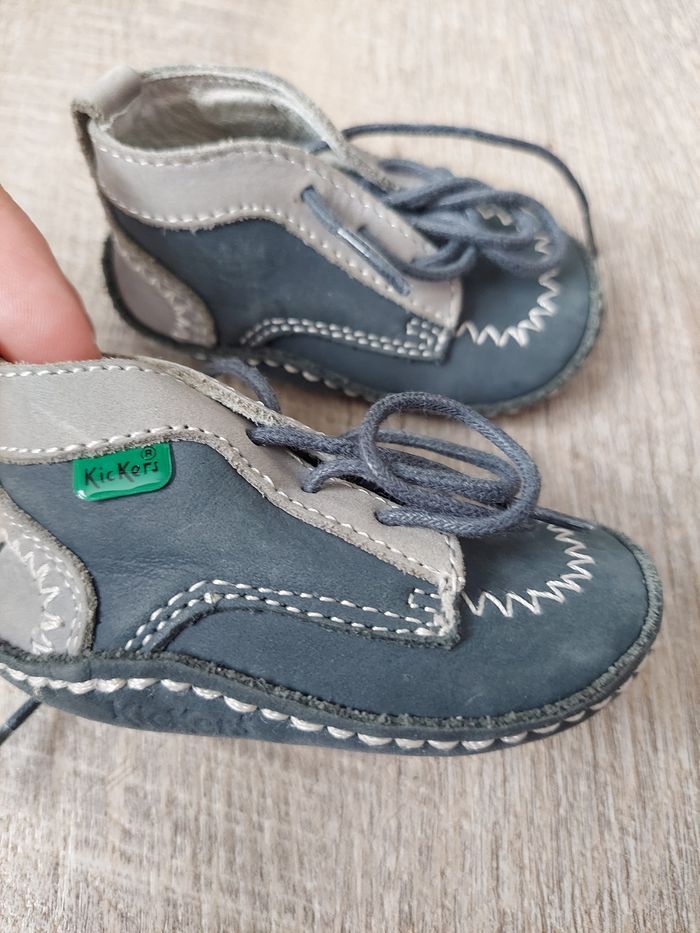 Chausson chaussures souple kickers 3-6mois - photo numéro 3