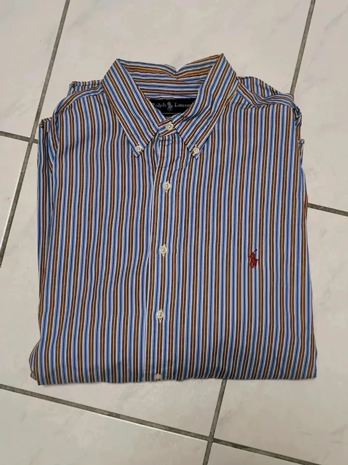 Chemise Ralph Lauren Classic Fit rayée multicolore – XL – Style Vintage Y2K - photo numéro 9