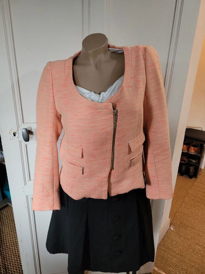 Blazer, orange beige, taille 38, Pablo - photo numéro 2