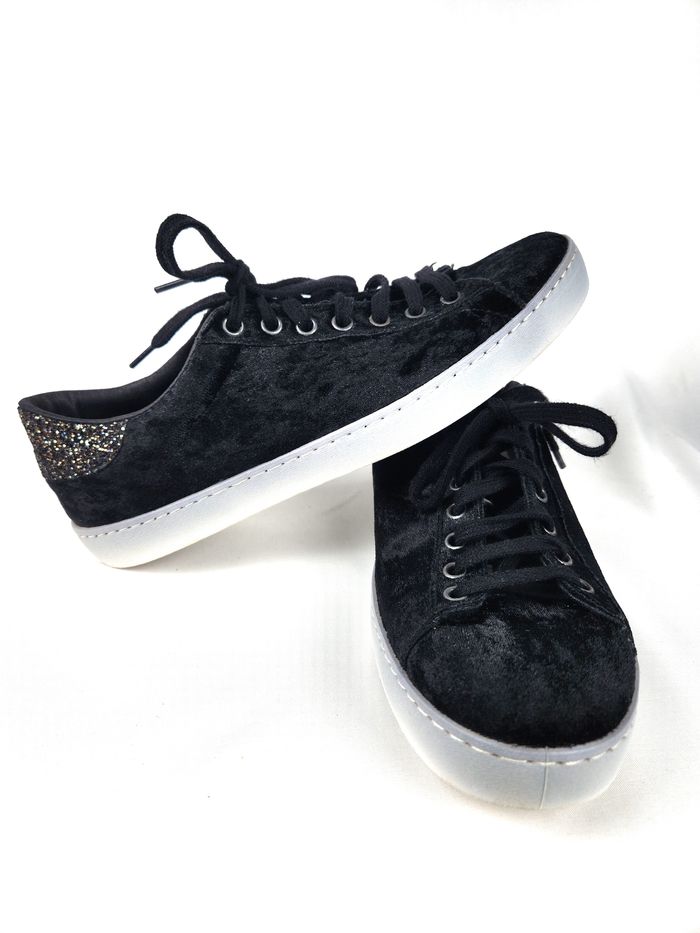 Baskets Victoria Noires avec Arrière Glitter - Taille 40 - photo numéro 2