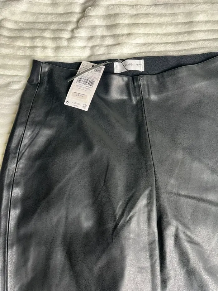 Pantalon droit similicuir mango - photo numéro 2