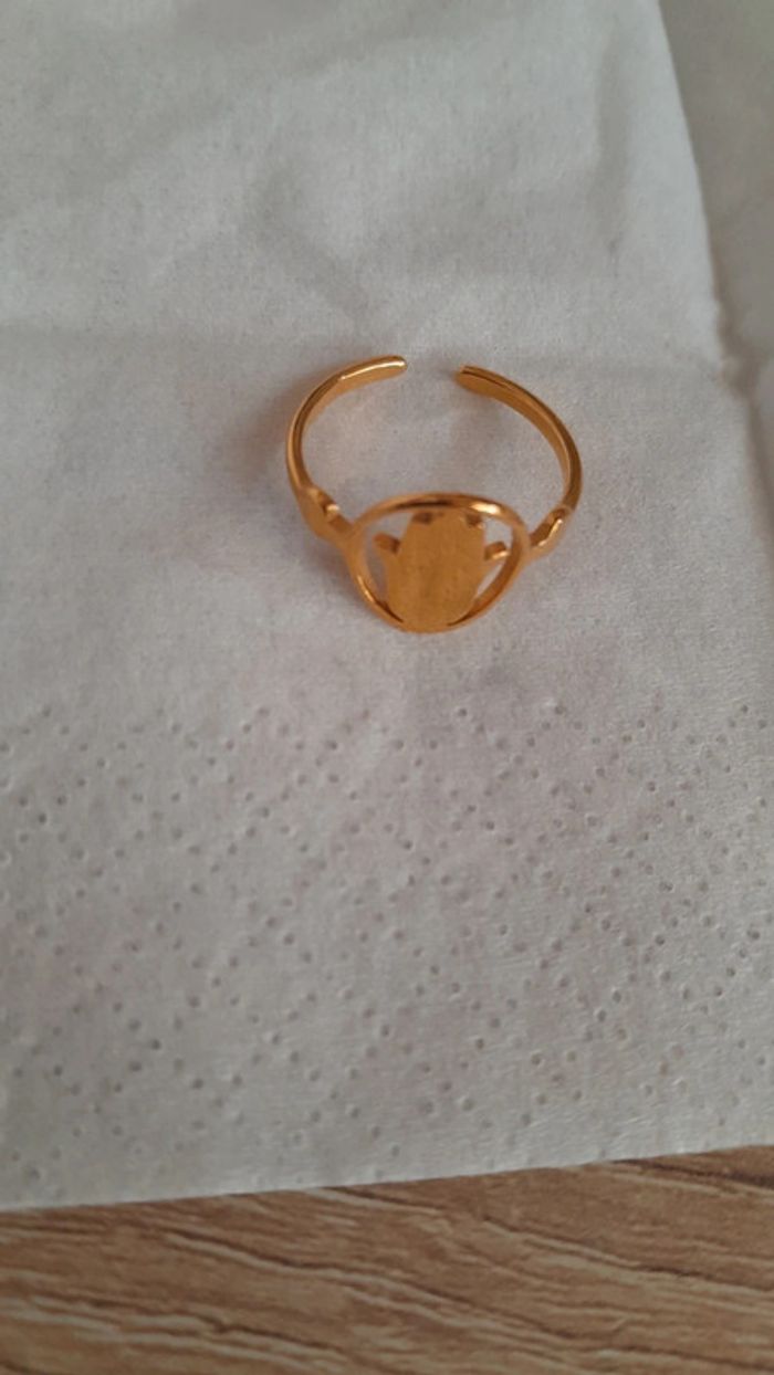 Magnifique bague ajourée neuve acier inoxydable réglable - photo numéro 2