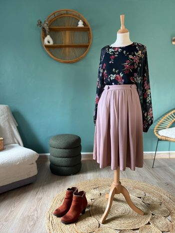 Chemisier 🌺 Fluide Mango Imprimé Floral – Taille L