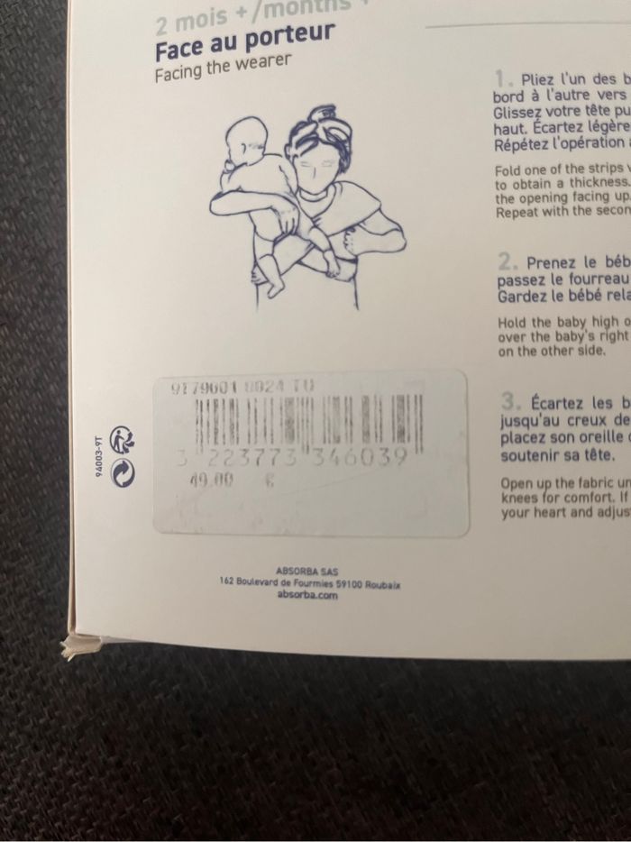 Porte bébé/ écharpe de portage - photo numéro 3