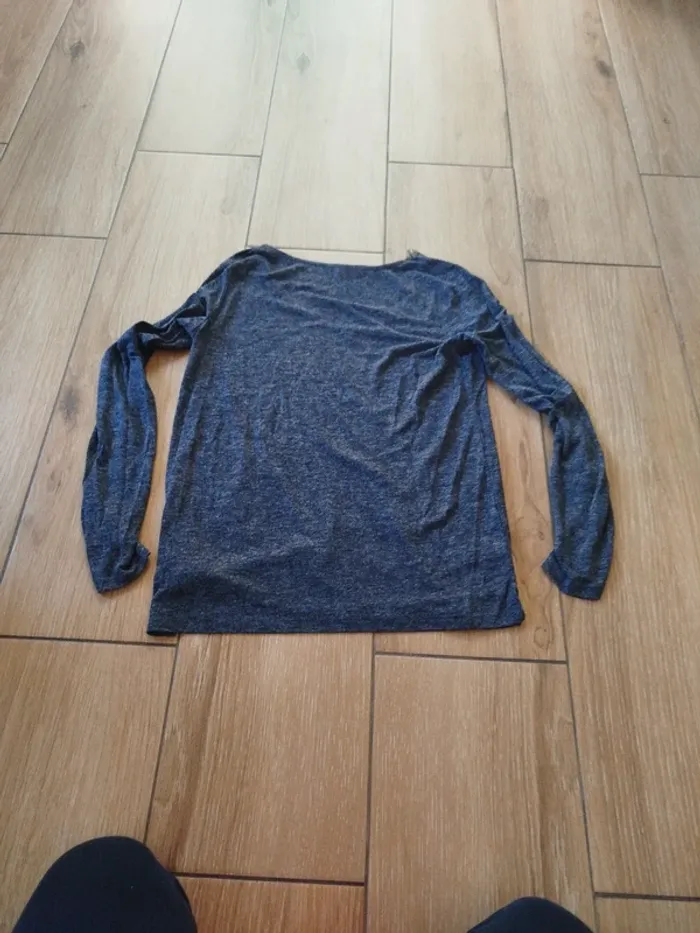 Blouse grise femme neuve Promod taille S - photo numéro 4