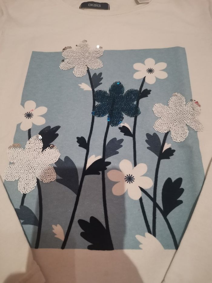 T-shirt ML fille 10 ans Okaidi - photo numéro 2