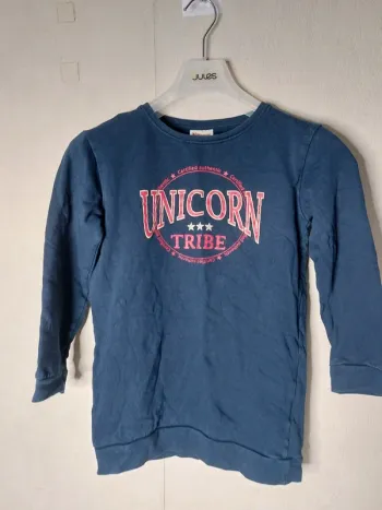 Tee-shirt long bleu