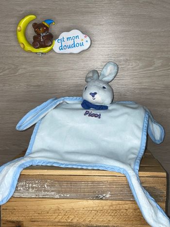 LAI01 doudou lapin 🐰 picot