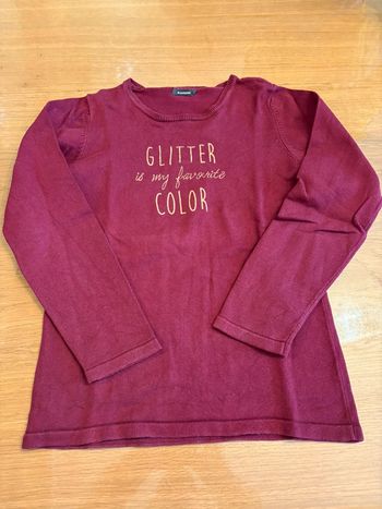 Pull bordeaux in extenso taille 12 ans