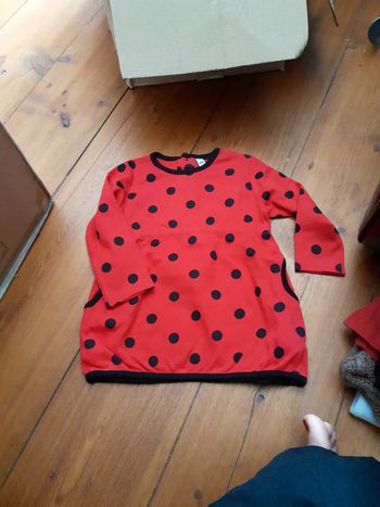 Robe rouge pois noir coccinelle 12 mois