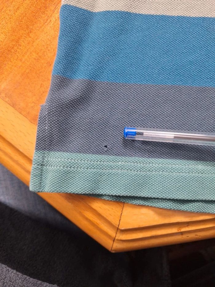 Polo lacoste manche longue multicolore - taille L homme brodé (373) - photo numéro 11