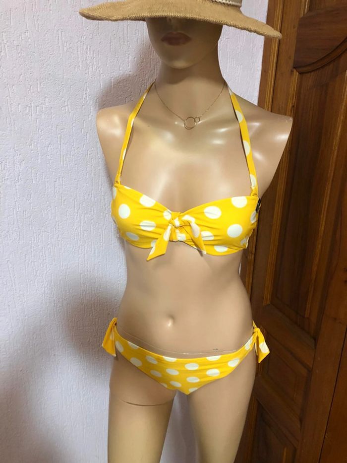Bikini jaune à pois Etam - n eu f - photo numéro 2
