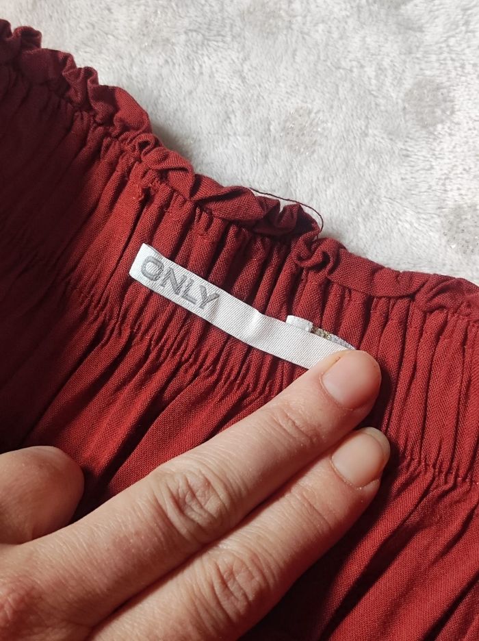 Jupe longue rouge brique taille XS - photo numéro 3