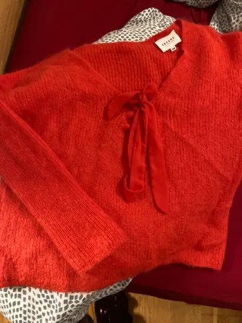 Pull rouge sézane