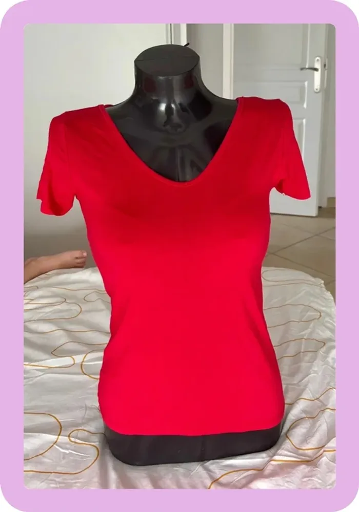 T-shirt rouge – Sans marque – Taille M