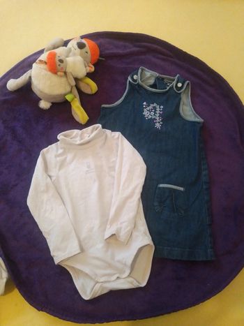 Tenue fille robe et bodies 23 mois