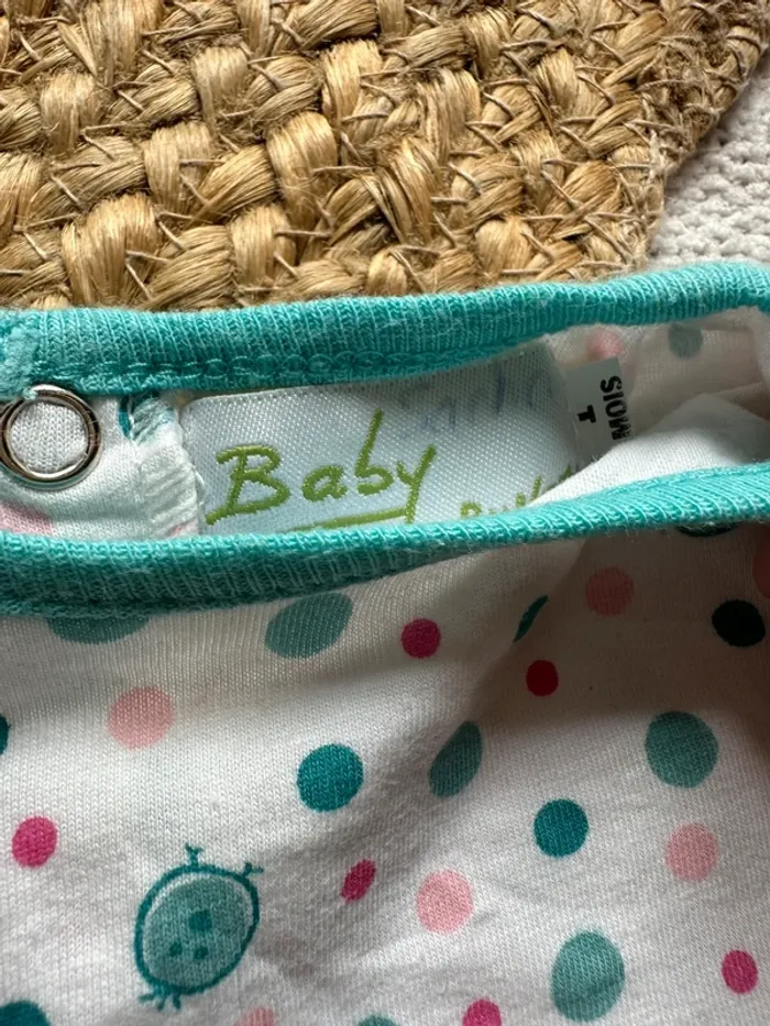 Lot fille 1-3 mois teeshirt pois + 2 leggings pantacourt - photo numéro 6