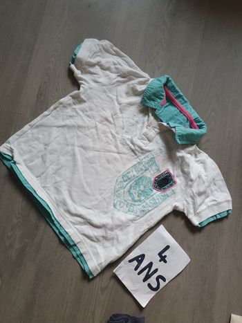 Maillot t-shirt polo manches courtes 4ans garçon