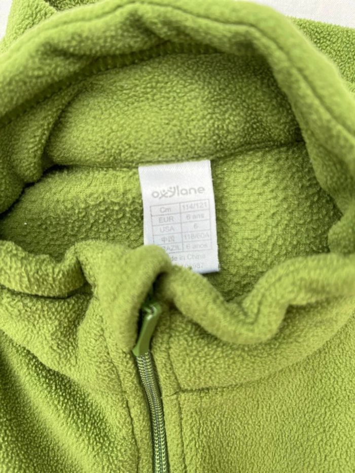 Sweat polaire vert taille 6 ans vert - photo numéro 3