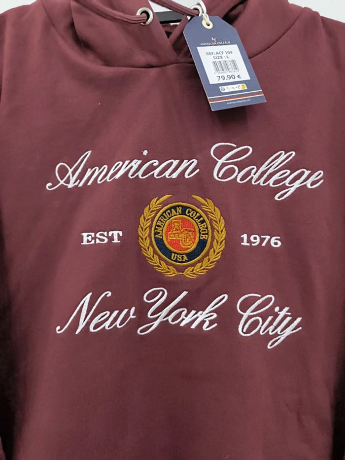 Robe sweat capuche american collège taille L neuve - photo numéro 2