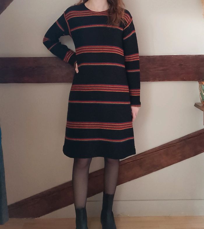 Robe 70s maille laine Ted Lapidus Tricots