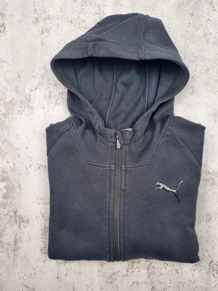 Gilet capuche zippé Puma noir, 9/10 ans Enfant - photo numéro 2