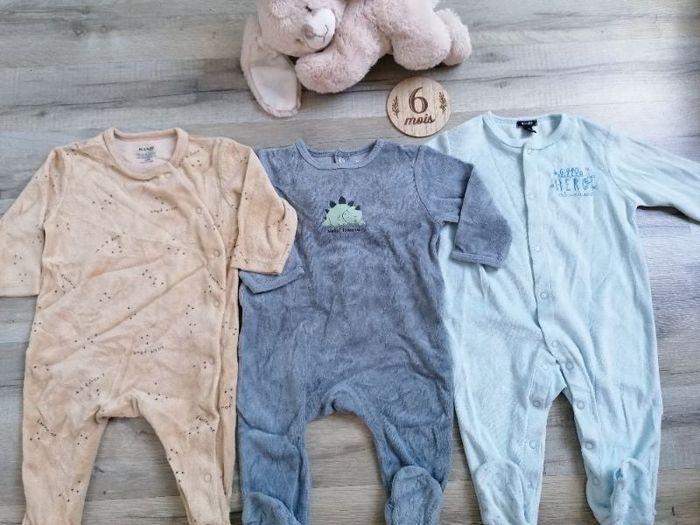 Lot pyjama velours 6 mois
