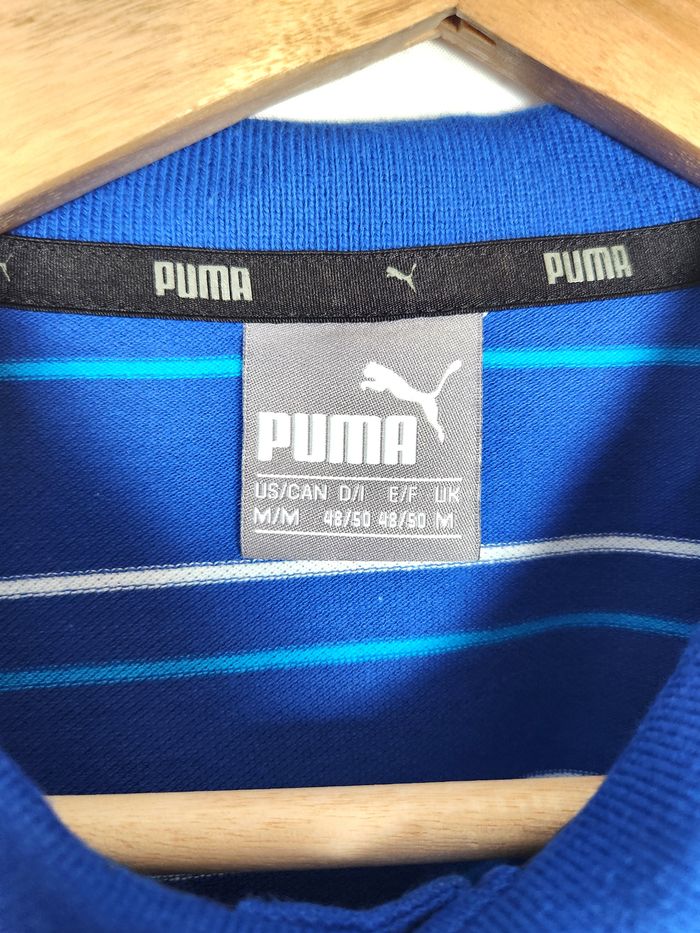 Polo homme Puma Bleu Rayé - Taille M - photo numéro 4