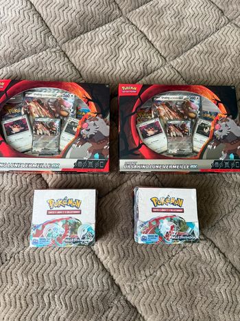 Lot Pokémon Collector – Coffrets Ursaking EX + Boosters faille Paradoxe neuf scellé