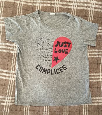 👕 T Shirt Gris à Imprimé Pailleté - 14 Ans / Complices