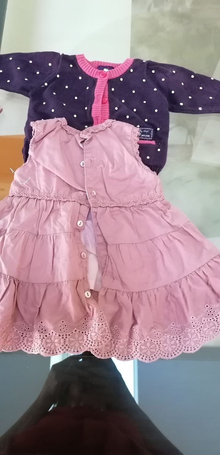 Ensemble Robe et gilet 1 mois - photo numéro 4