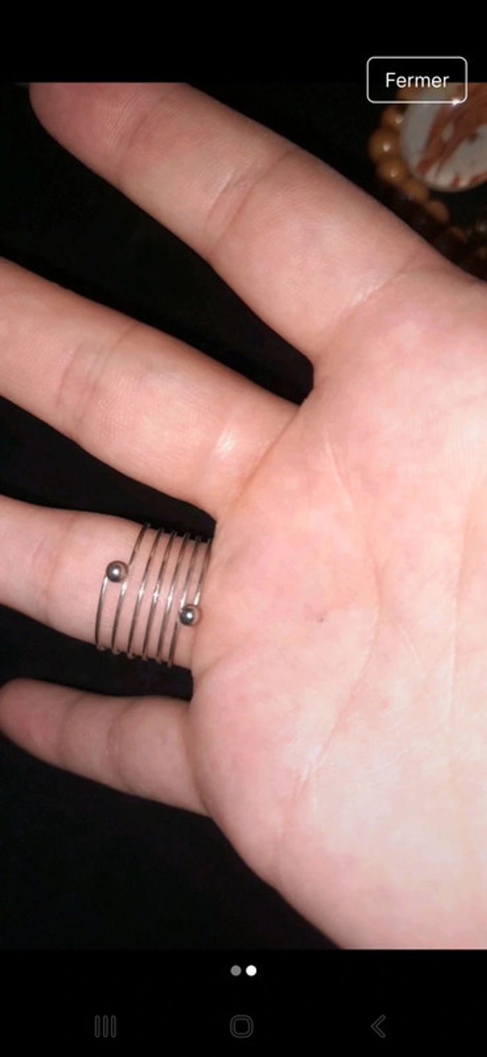 Bague perle et metal - photo numéro 2