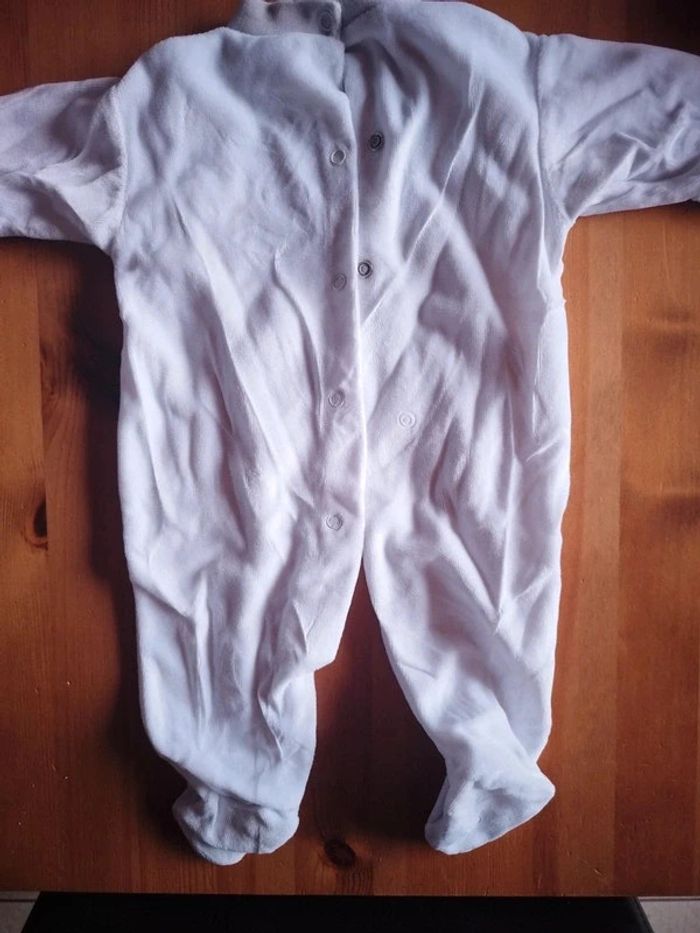 Pyjama blanc j'aime maman taille 1 mois - photo numéro 2