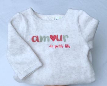 Pyjama velours TAO 1 mois