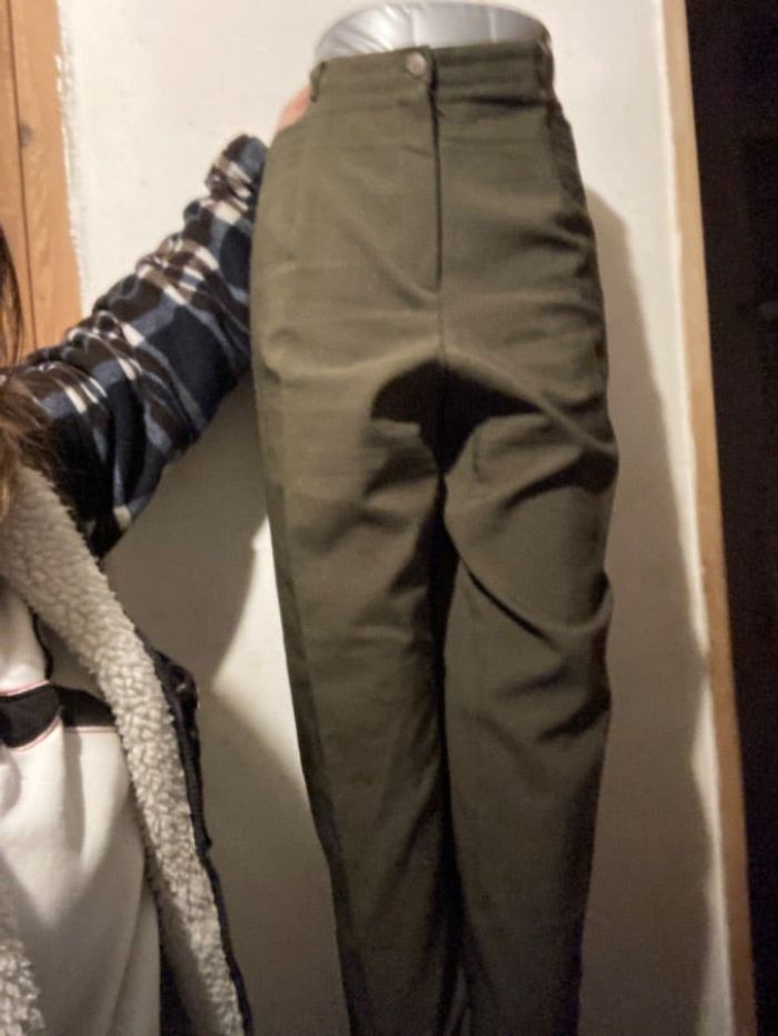Pantalon à pince kaki