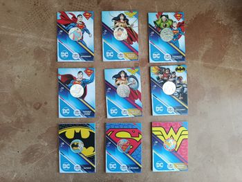 Neuf - Lot des 9 monnaies 10 euros DC Comics 2025 Argent - Vague 2