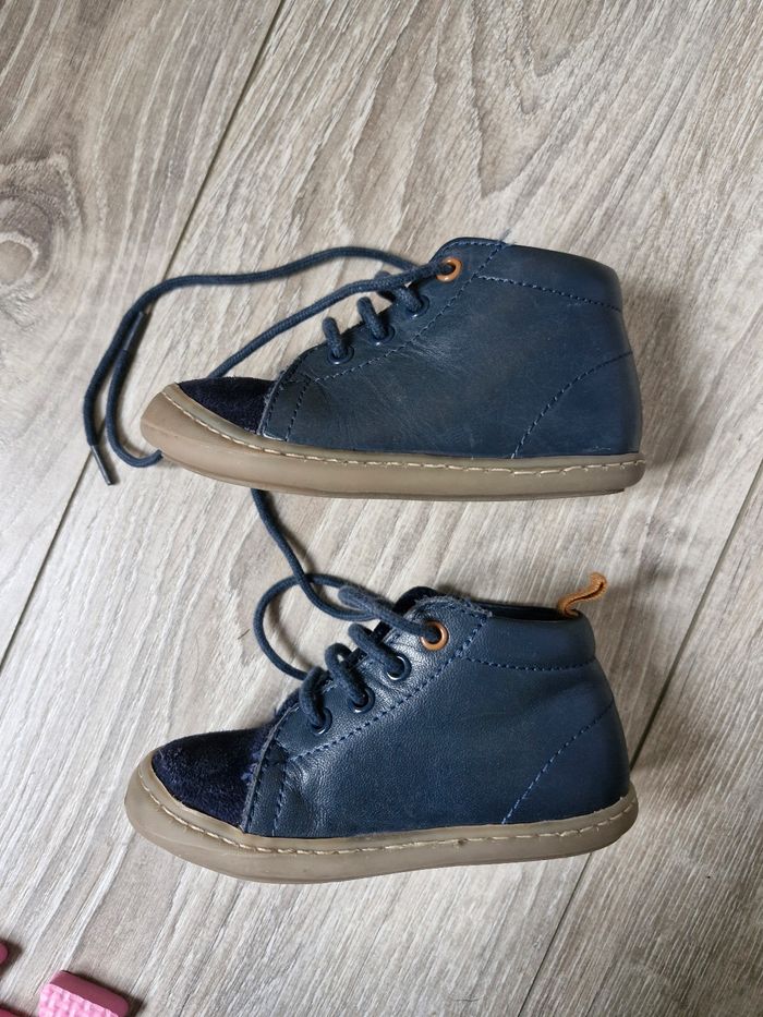 Bottines  / chaussures premiers pas bleu marine Obaïbi - photo numéro 4