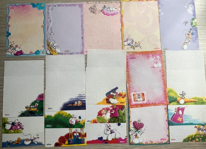 Lot de 60 feuilles DIDDL - blanches et couleurs - papiers à lettres avec enveloppe - A4 A5 A6 - photo numéro 3