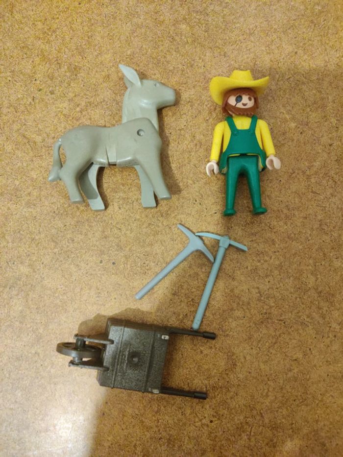 Playmobil chercher d'or avec mule
