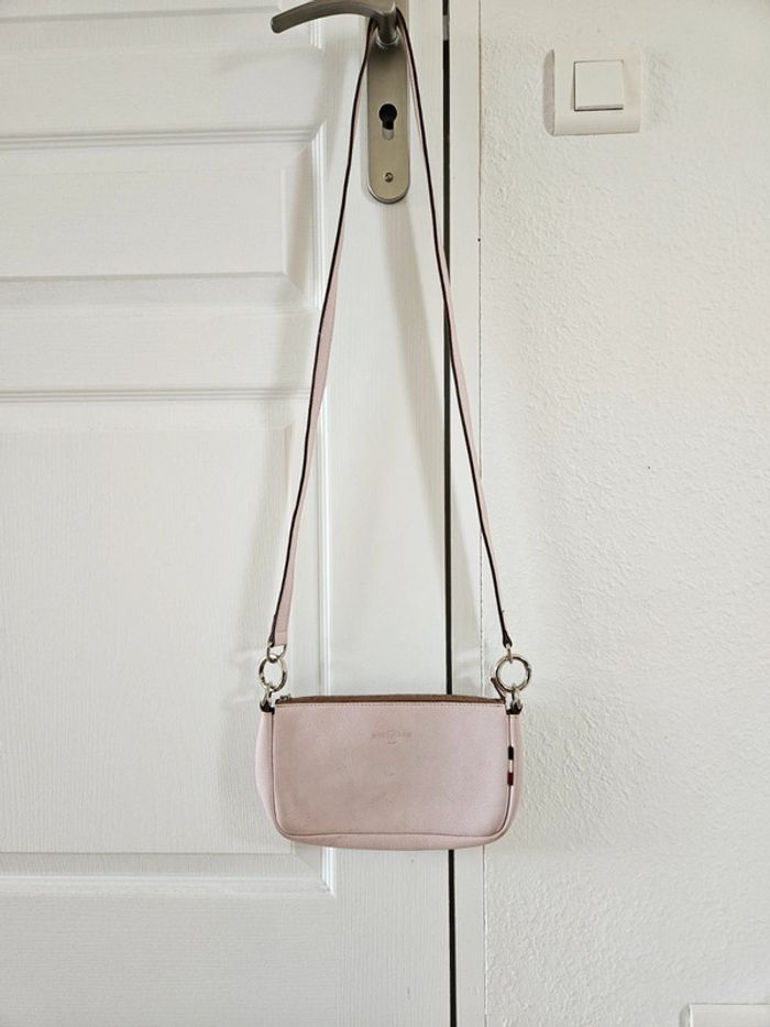 Sac à main rose en cuir Jean Louis Fernandez - photo numéro 2