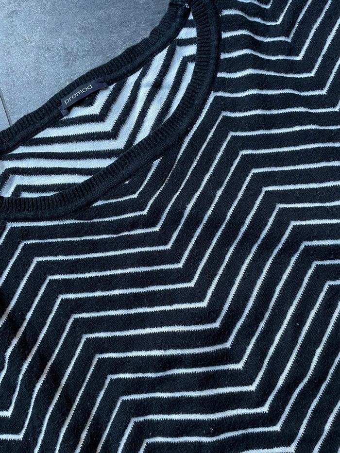 Pull femme noir et blanc Promod S - photo numéro 2