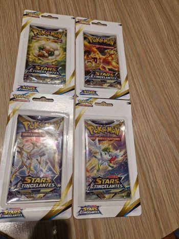 Lot 4 boosters Pokémon – Stars Étincelantes (scellés)