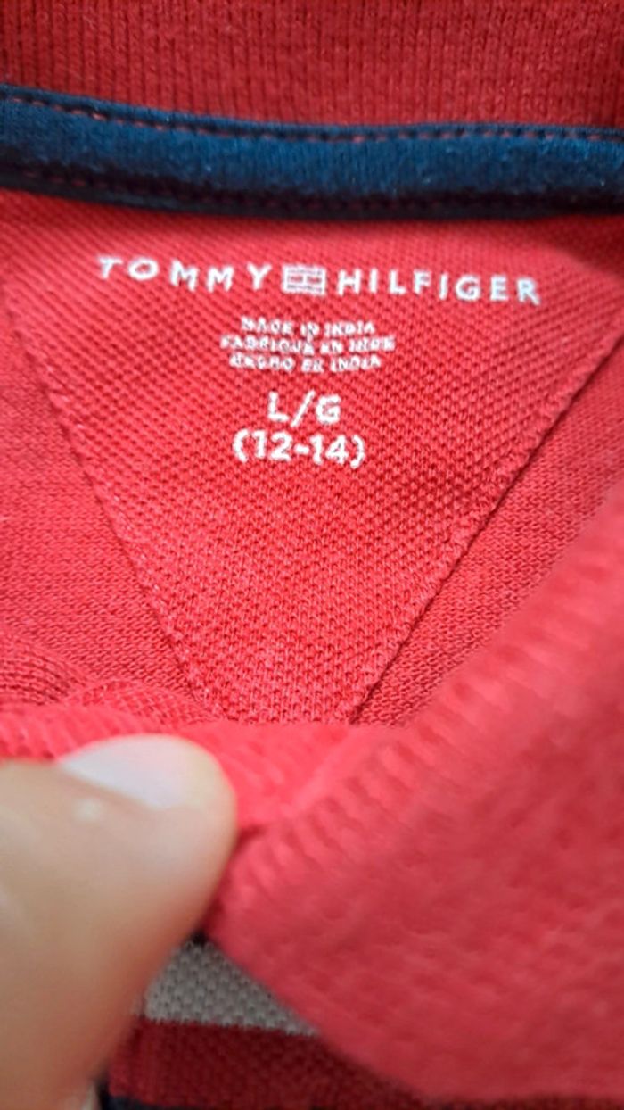 Polo manches longues rouge Tommy Hilfiger - photo numéro 2
