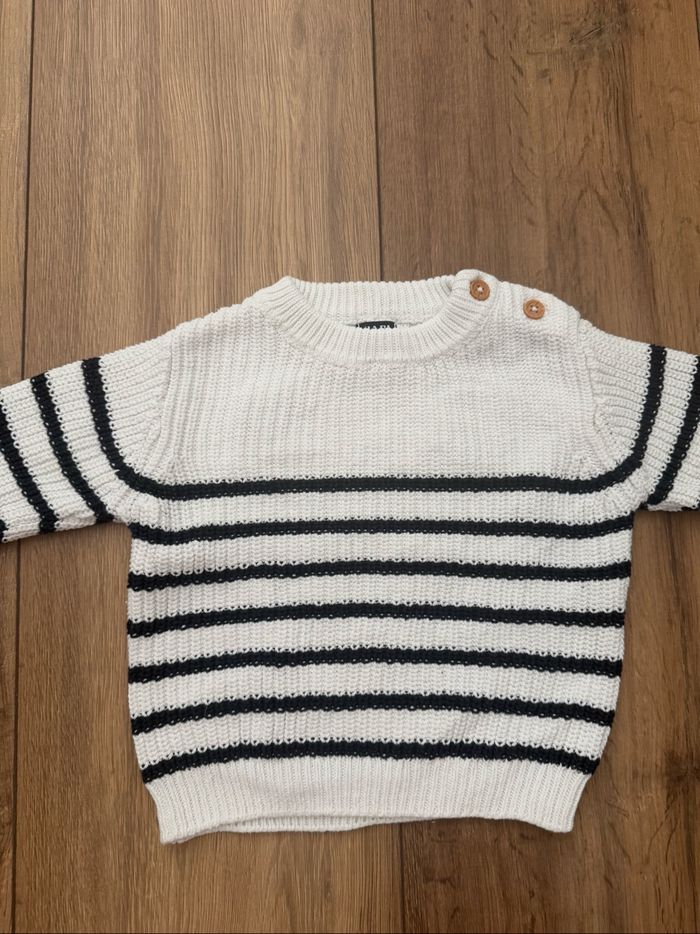 Pull marinière Kiabi 3 mois - photo numéro 2