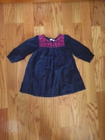 Robe brodée Bout'chou 9 mois Neuve