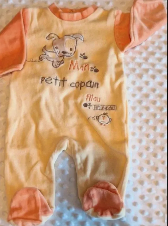 Pyjama velours 3 mois petit kimbaloo
