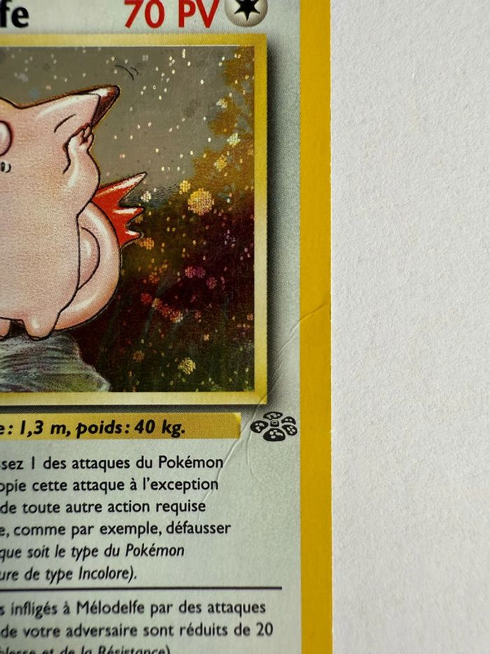 Carte Pokémon Mélodelfe 1/64 Holographique - Jungle édition 2 Wizards - FR - Usée - photo numéro 4
