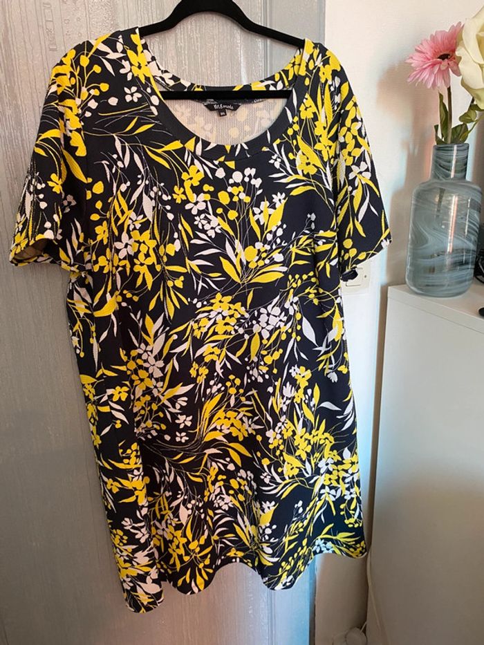 Robe fleurie maille gaufrée