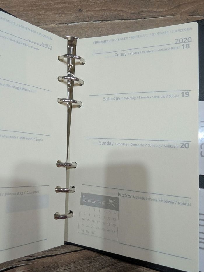 Agenda organiseur rechargeable avec porte carte - photo numéro 5