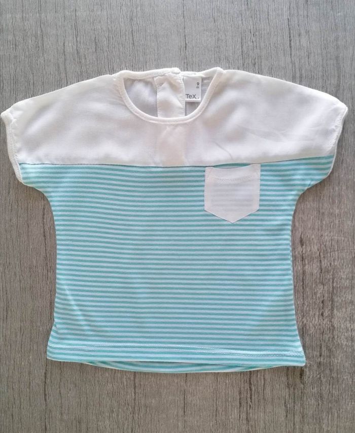 T. Shirt bi matière 9 mois